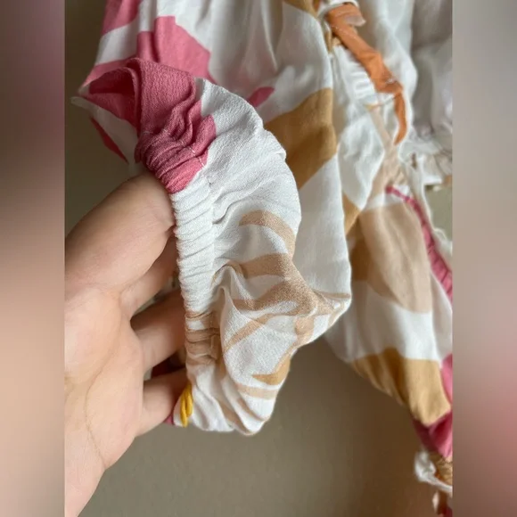 Sabo Skirt Dress Back Open Orange Pink White Small - Picture 3 of 7